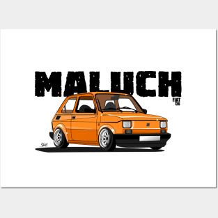 Fiat 126p Maluch Orange Posters and Art